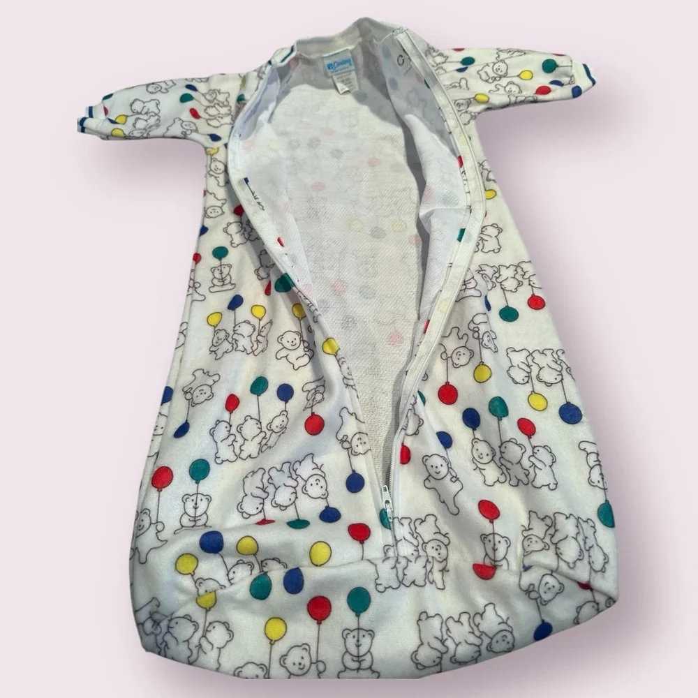 NWT Vintage Carter's Baby Bear And Balloon Sleep Sack One Size Up To 20 lbs